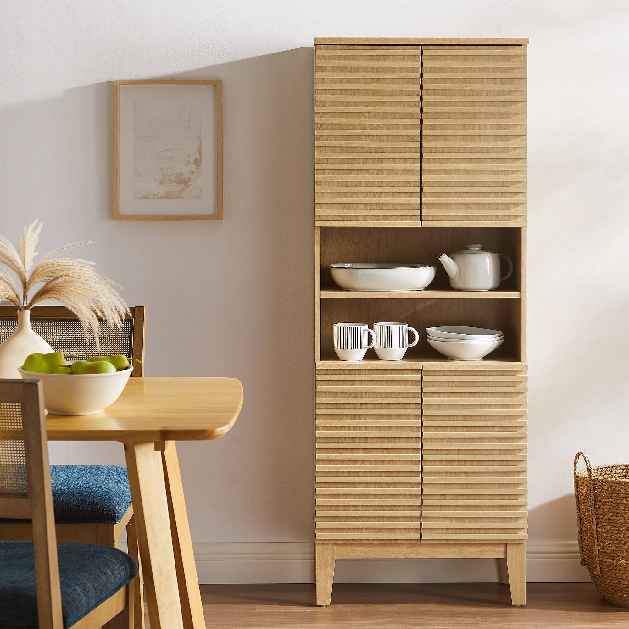 Alt View 1. Modway - Render Tall Bathroom Storage Cabinet by Modway - Oak.