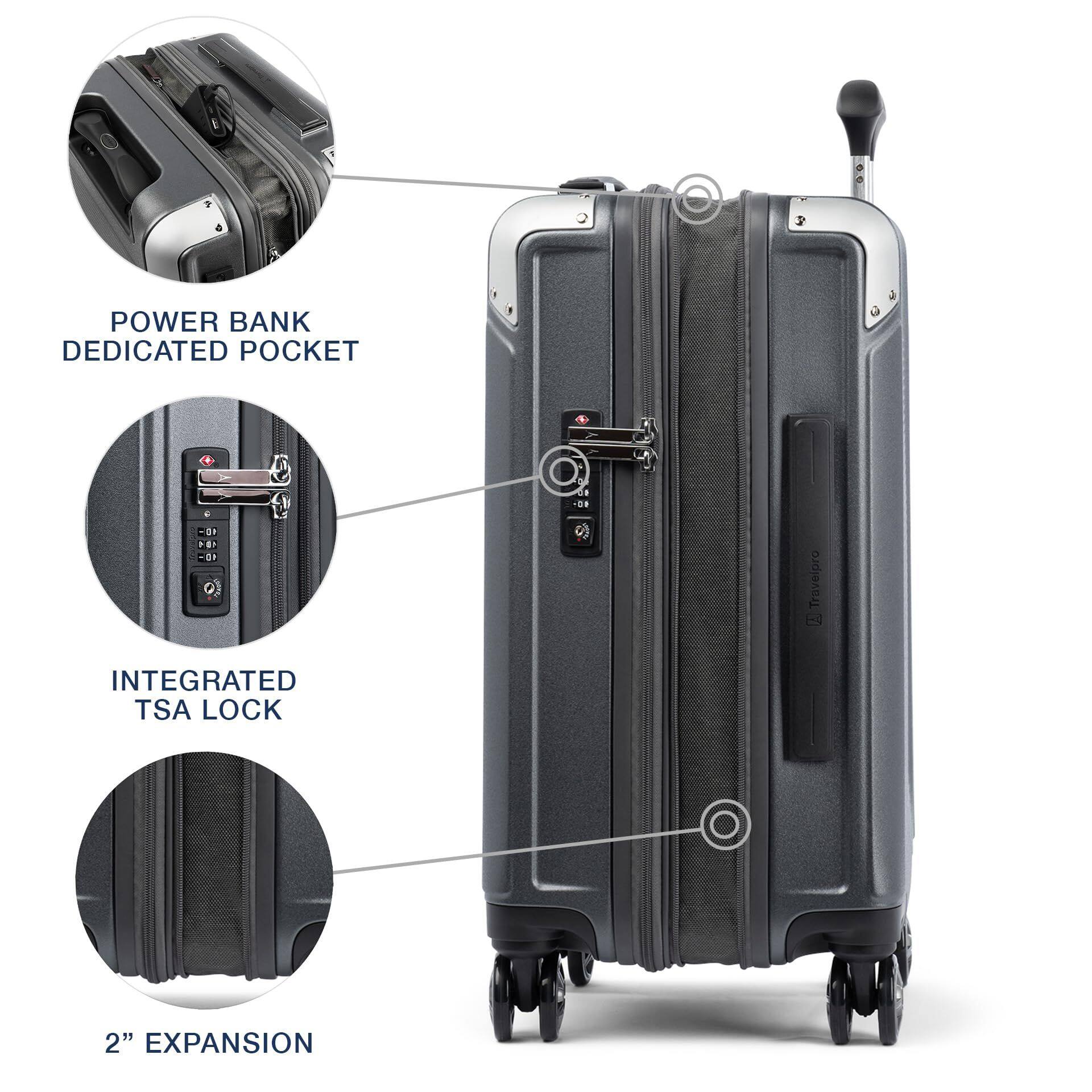POWER BANK DEDICATED POCKET  
INTEGRATED TSA LOCK  
2" EXPANSION
