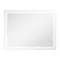Front. LOVMOR - 42 x 30 Inches Tempered Glass LED Bathroom Mirror with Anti-Fog & 3-Color Dimmable Lighting - Silver.