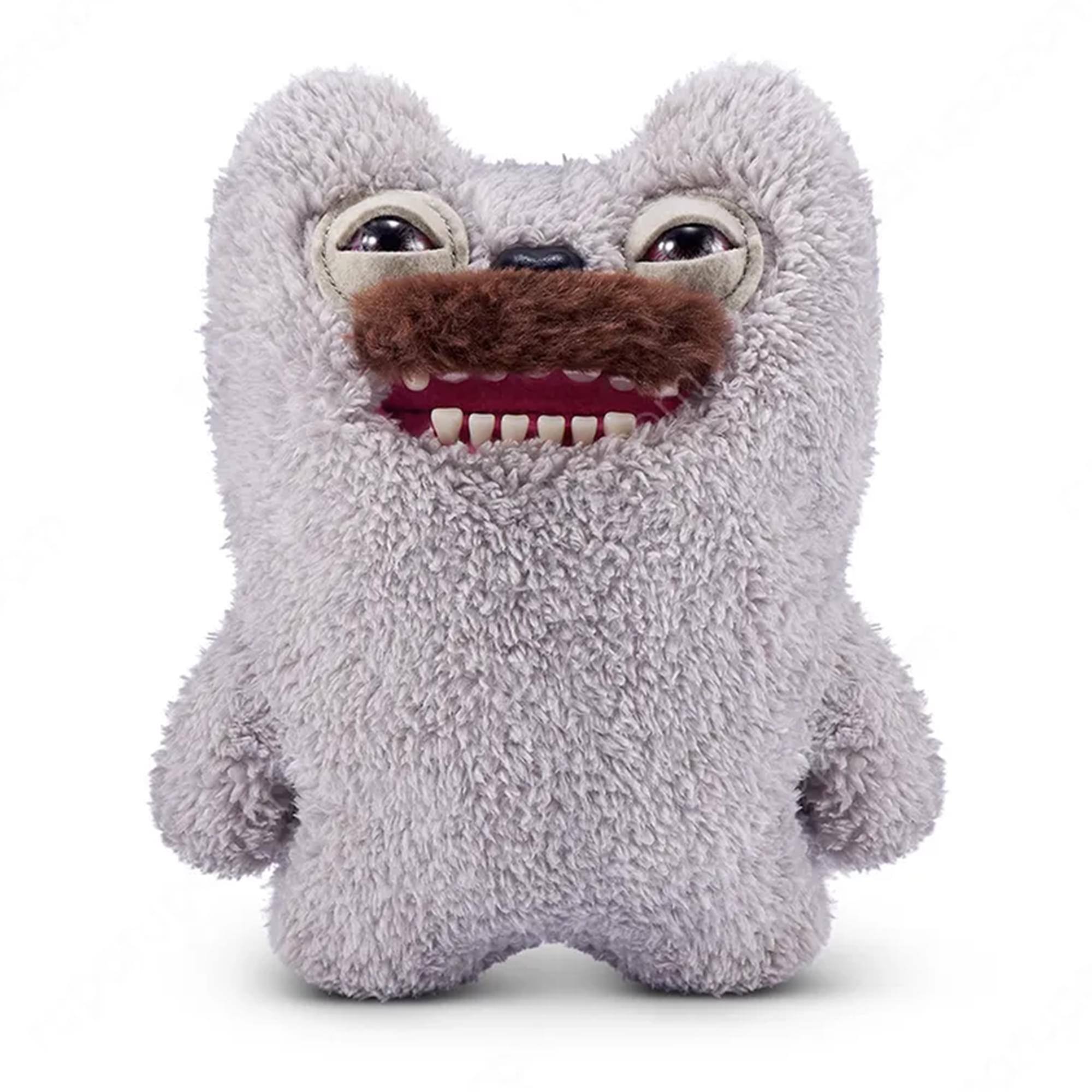 Front. ZURU - Fuggler Hairy Fuggs 9 Inch Plush | Old Tooth - Grey.