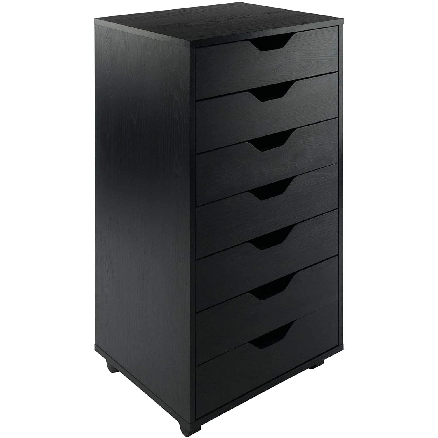 Hivvago - Modern Scandinavian Style 7-Drawer Storage Cabinet Chest - Black
