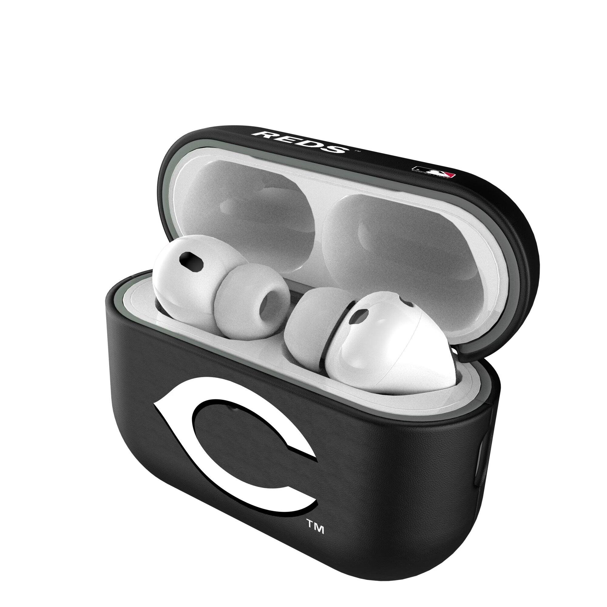 Alt View 3. Keyscaper - Cincinnati Reds AirPods Pro 3rd Generation Case Cover - No Size - Black.
