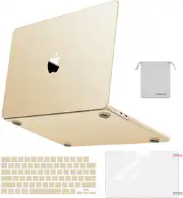 mosiso - Anti-Fingerprint Matte Hard Shell 4-in-1 Kit for MacBook Air 13 inch M5 M4 M3 M2 A3449 A3240 A3113 A2681 - Starlight Clear