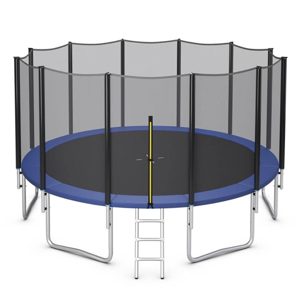 Back. Kadyn - 8/10/12/14/15/16 Feet Outdoor Trampoline Bounce Combo with Safety Closure Net Ladder-14 ft, Great Mini Trampoline.
