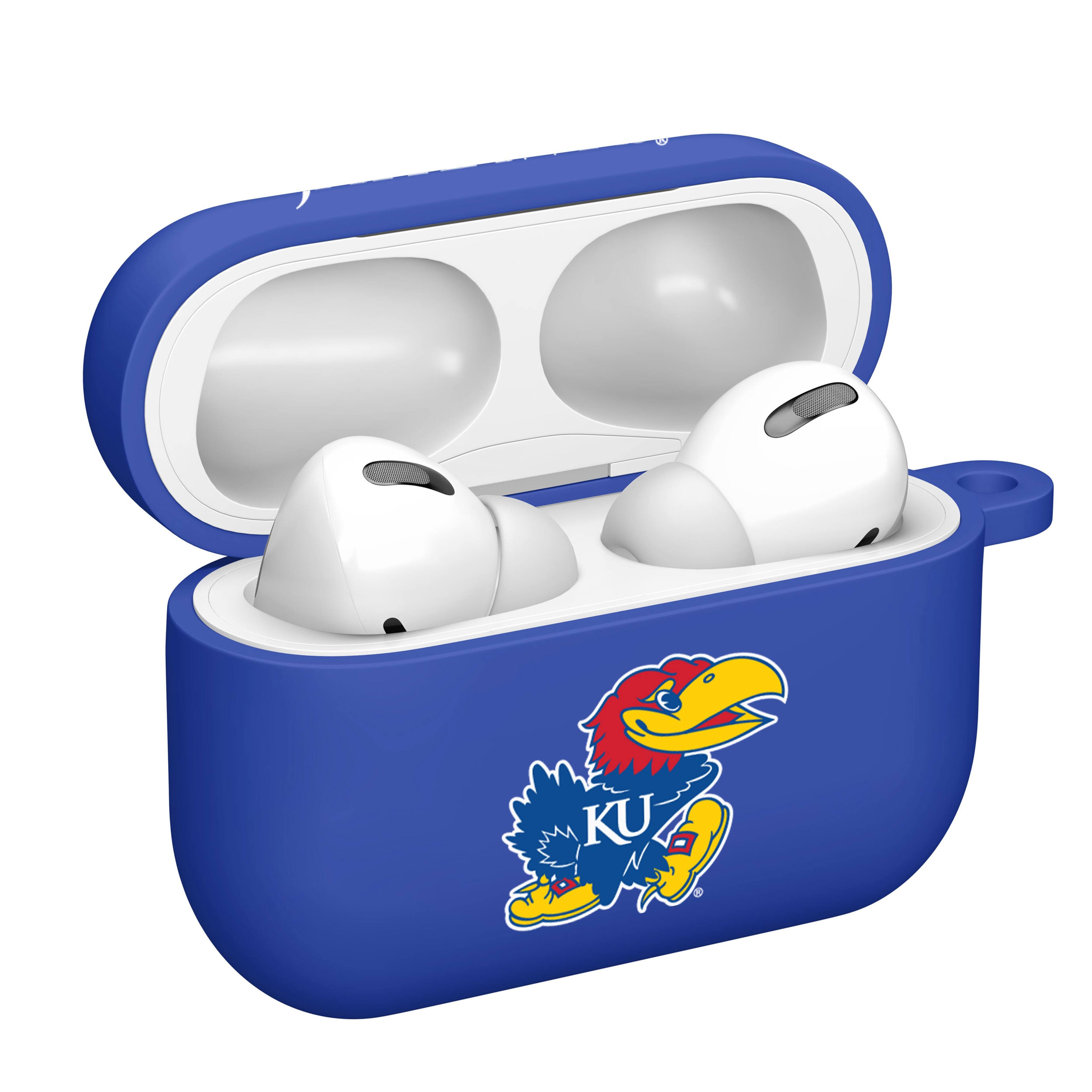 Alt View 1. Affinity Bands - Kansas Jayhawks AirPods Pro Silicone Case Cover - Blue.