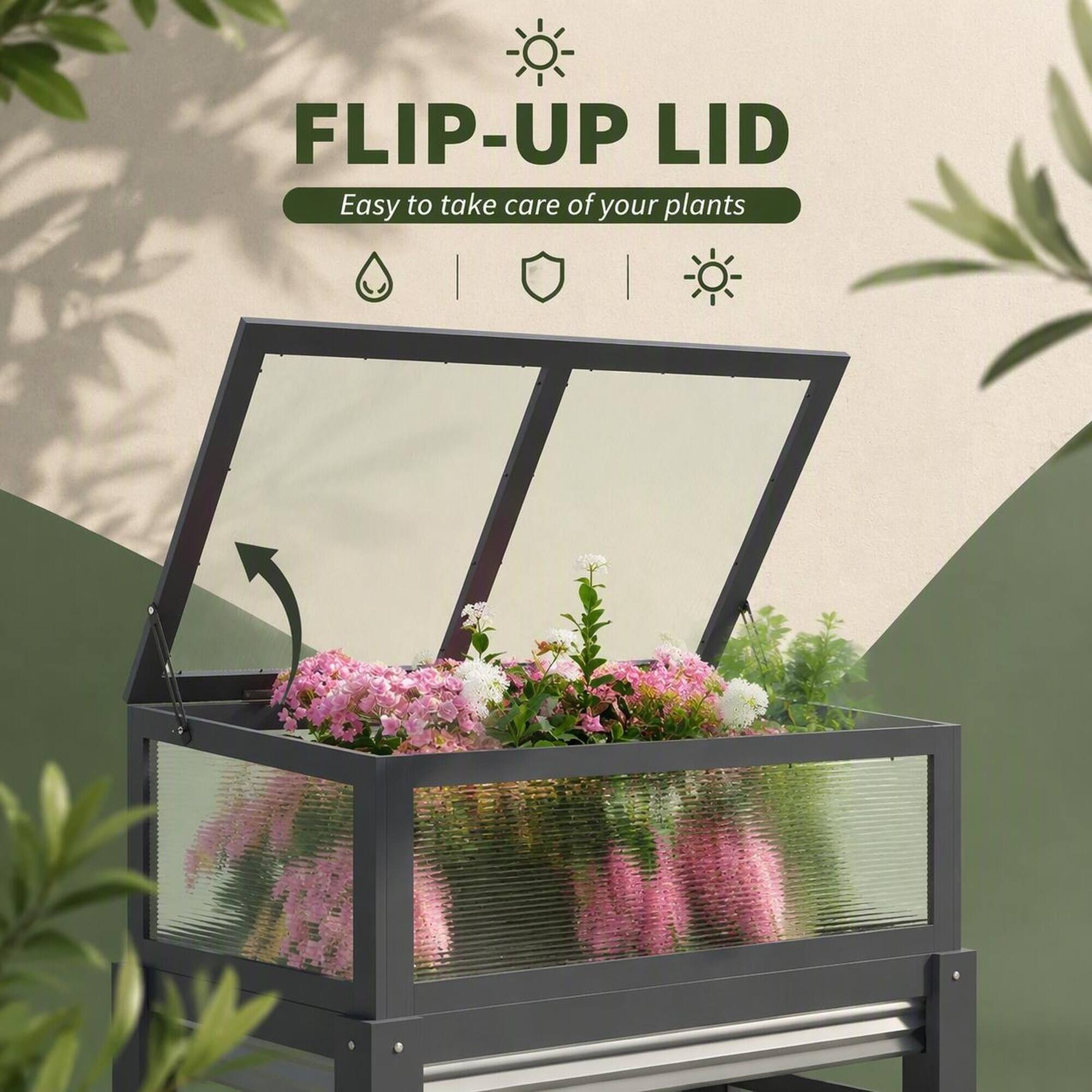 FLIP-UP LID  
Easy to take care of your plants