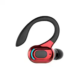 BEARSOLIM - New Bluetooth 5.1 Headset Wireless Earbuds Earphones Stereo Headphones Ear Hook - Red