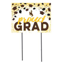 Jardine - Wyoming Cowboys 18'' x 24'' Grad Yard Sign - White