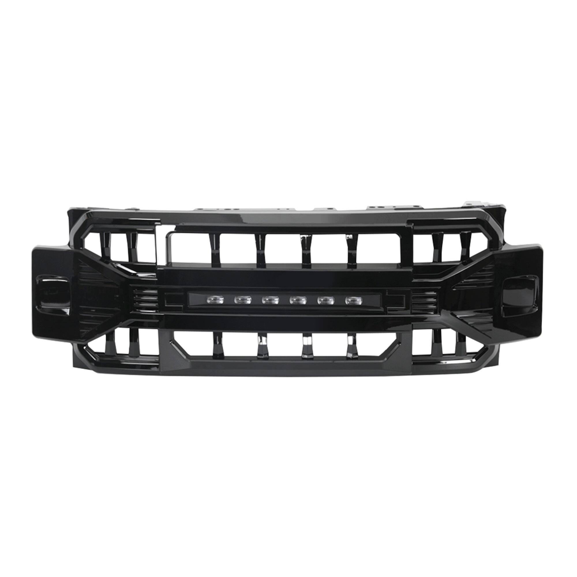 Alt View 7. AMERICAN MODIFIED - AMERICAN MODIFIED Armor Grille for 2017 to 2019 Ford F250/350, Glossy Black - Glossy Black.