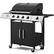 Alt View 4. U-HOMY - GrillMaster Outdoor Propane Gas Grill with Side Burner, Cast Iron Grates, Storage Cabinet, Easy Clean - 4-Burner.