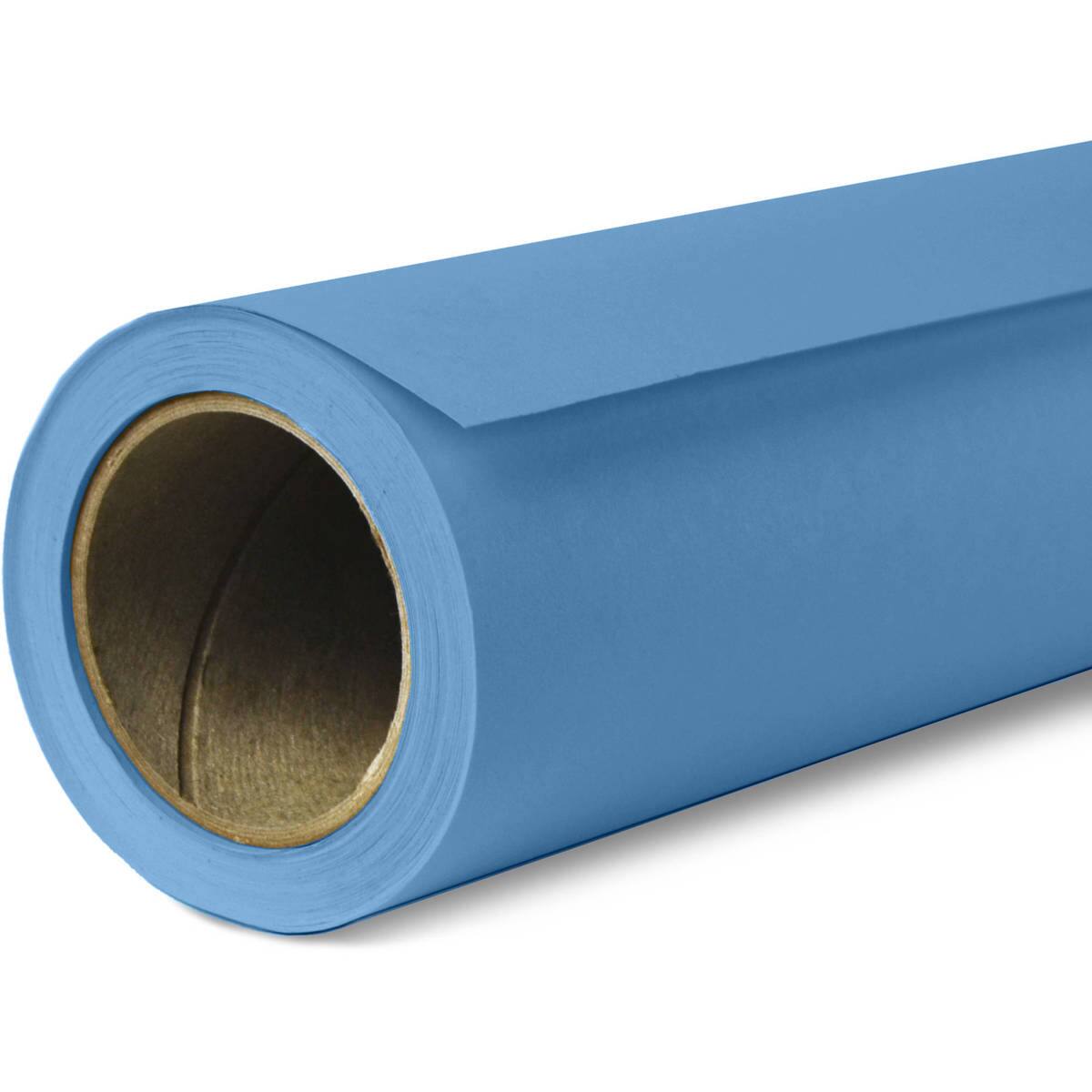 Front. Savage - Savage 26"x36' Widetone Seamless Background Paper - Gulf Blue, Single.