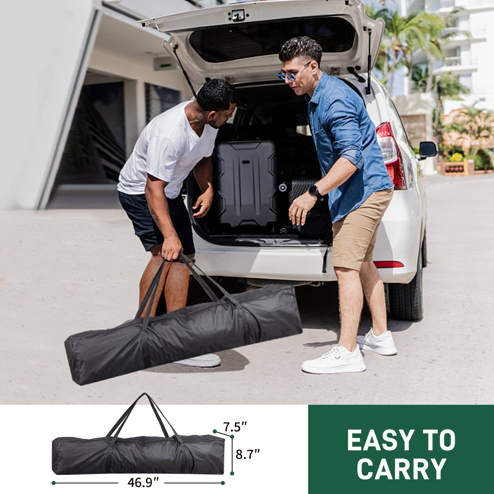 46.9" 7.5" 8.7" EASY TO CARRY