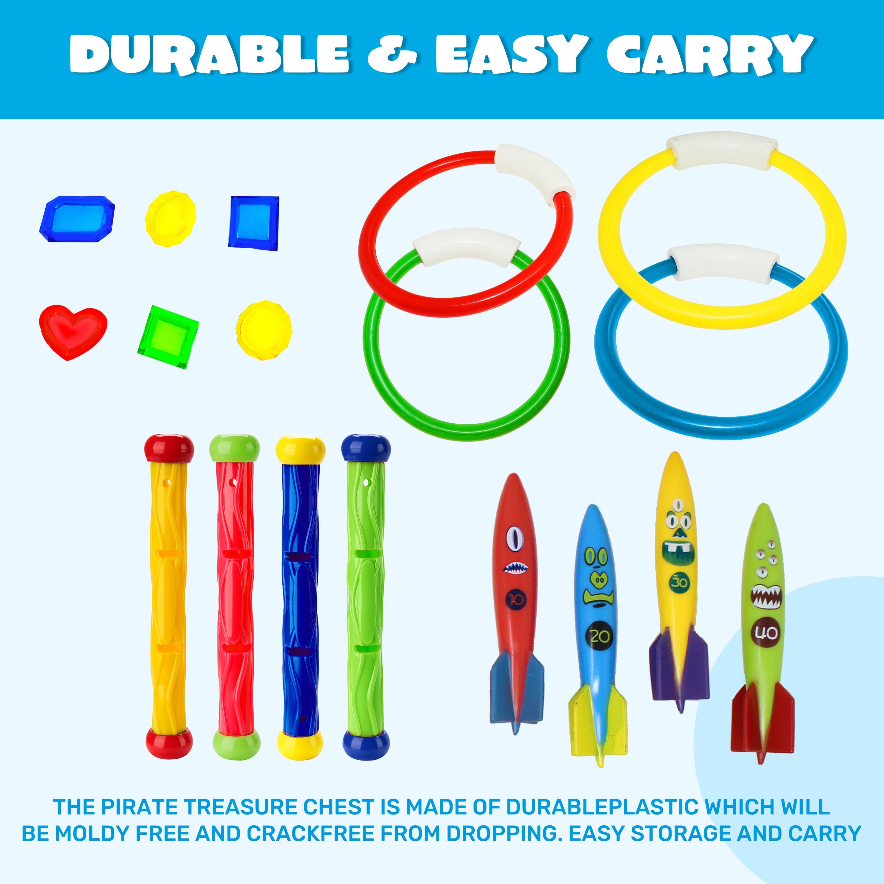 Joyfy 18PCS Diving Swimming Pool Toys, Summer Underwater Adventure Kid ...