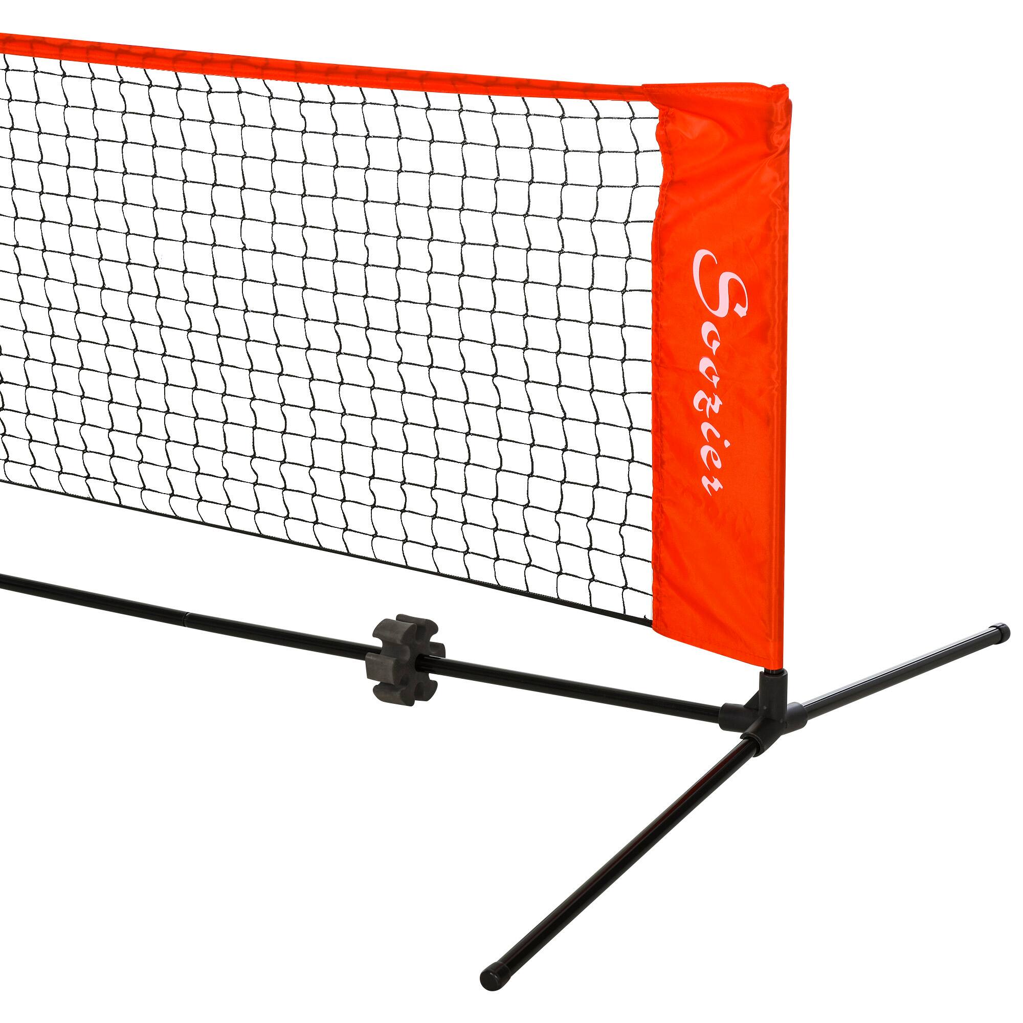 Alt View 8. Soozier - 10ft Portable Soccer Tennis/Pickleball/Badminton/Mini Tennis Net w/ Sideline for Training with Included Storage Bag - Black, Red.