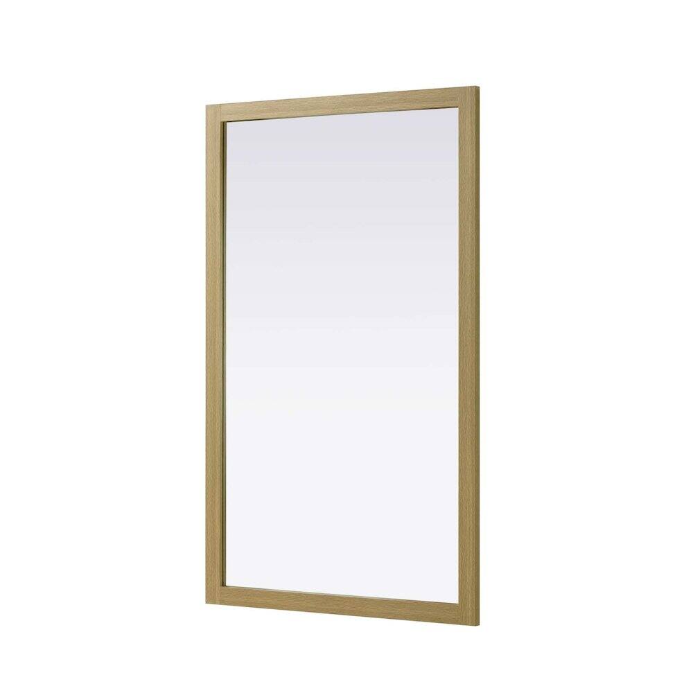 Alt View 2. Elegant Kitchen and Bath - Noah Wooden Rectangle Mirror 60 x 36 in Honey Brown - Honey Brown.