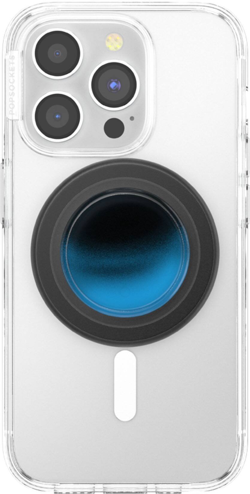 Alt View 1. PopSockets - MagSafe PopGrip Universal Magnetic Grip & Stand with Adapter Ring for Cell Phones - Tidepool Night Tide.