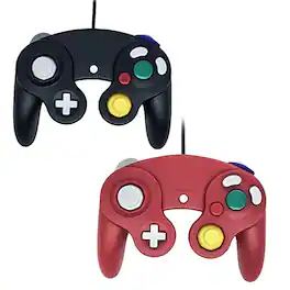 Kitcheniva - Wired NGC Controller Gamepad For Nintendo GameCube & Wii U Console 2 Pcs - Black/Red