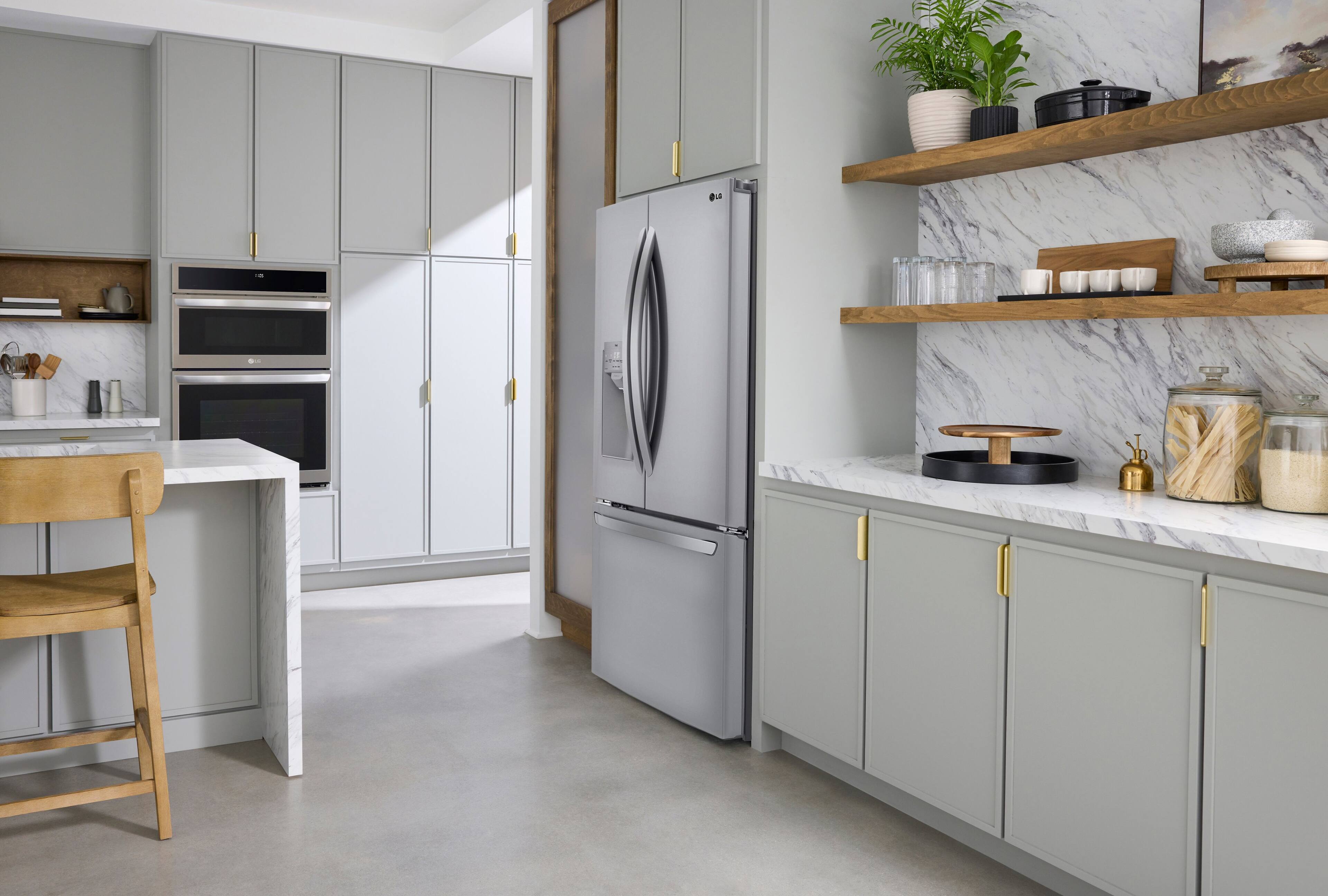 Alt View 31. LG - 27.7 Cu. Ft. French Door Smart Refrigerator with External Ice and Water - PrintProof Stainless Steel.