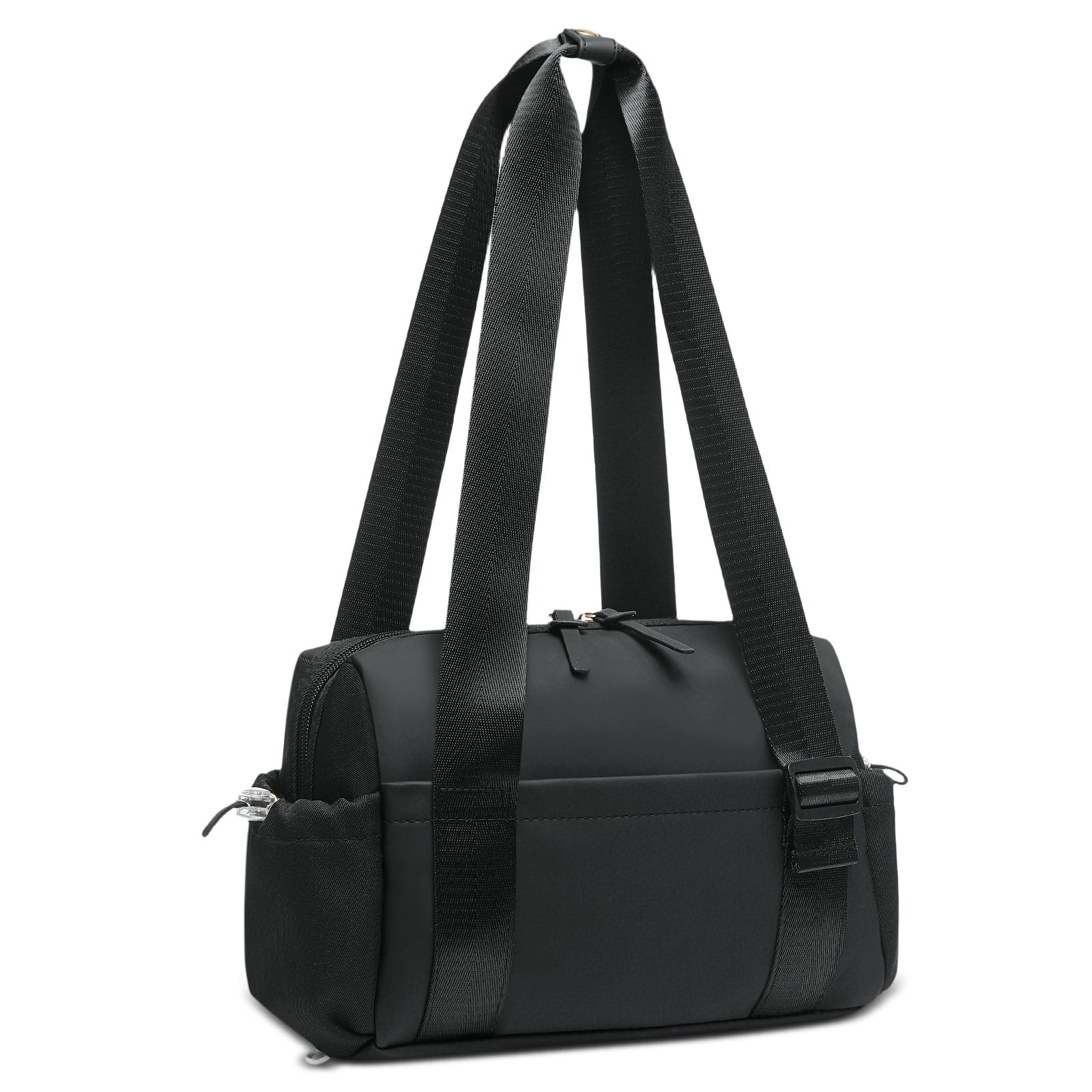 Unique Bargains - Mini Gym Bag for Women Yoga Small Sports Bag for Women Girls Waterproof PU Fitness Tote with Wet Compartment - Black