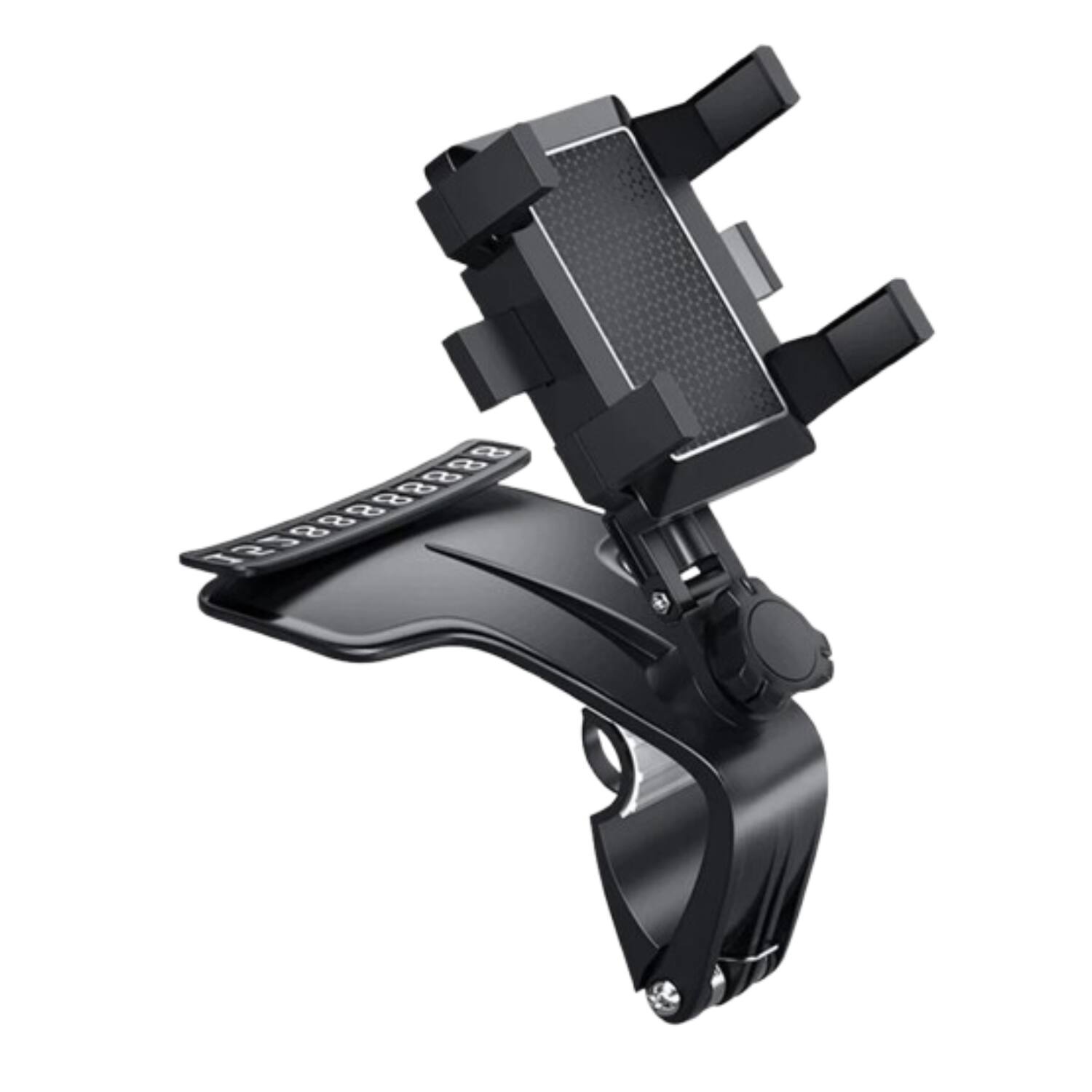 Front. Stock Preferred - Universal Anti-Slip Adjustable 360° Car Phone Mount Holder - Black.