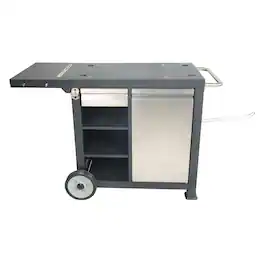 Razor - Universal Rolling Prep Cart for Portable Outdoor Griddle and Grills - Black