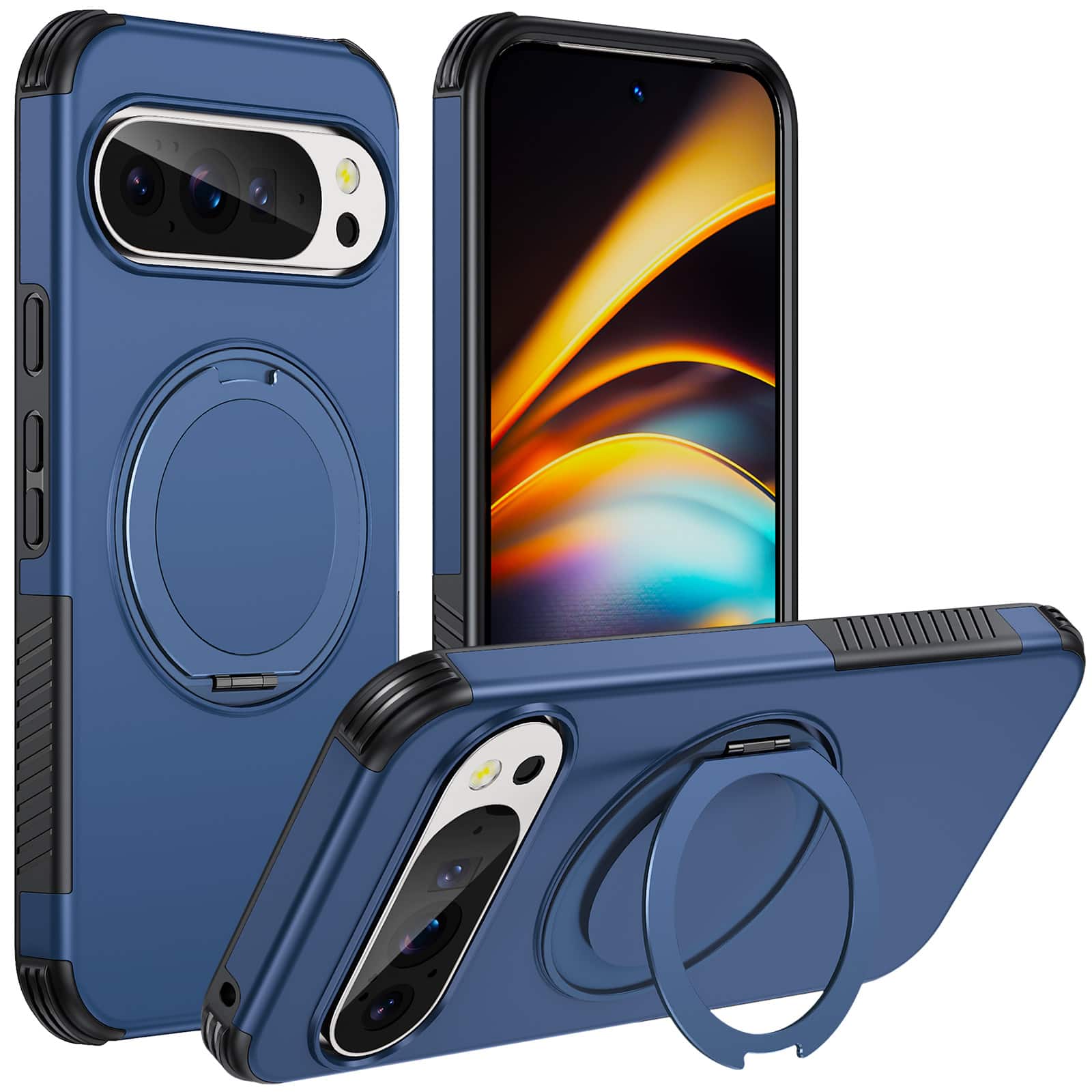 UUCOVER - Magnetic Case for Google Pixel 10 Pro XL,Shockproof TPU+PC Case Rind Holder Stand Case Compatible with MagSafe Cover - Blue price history on PriceWatchPro
