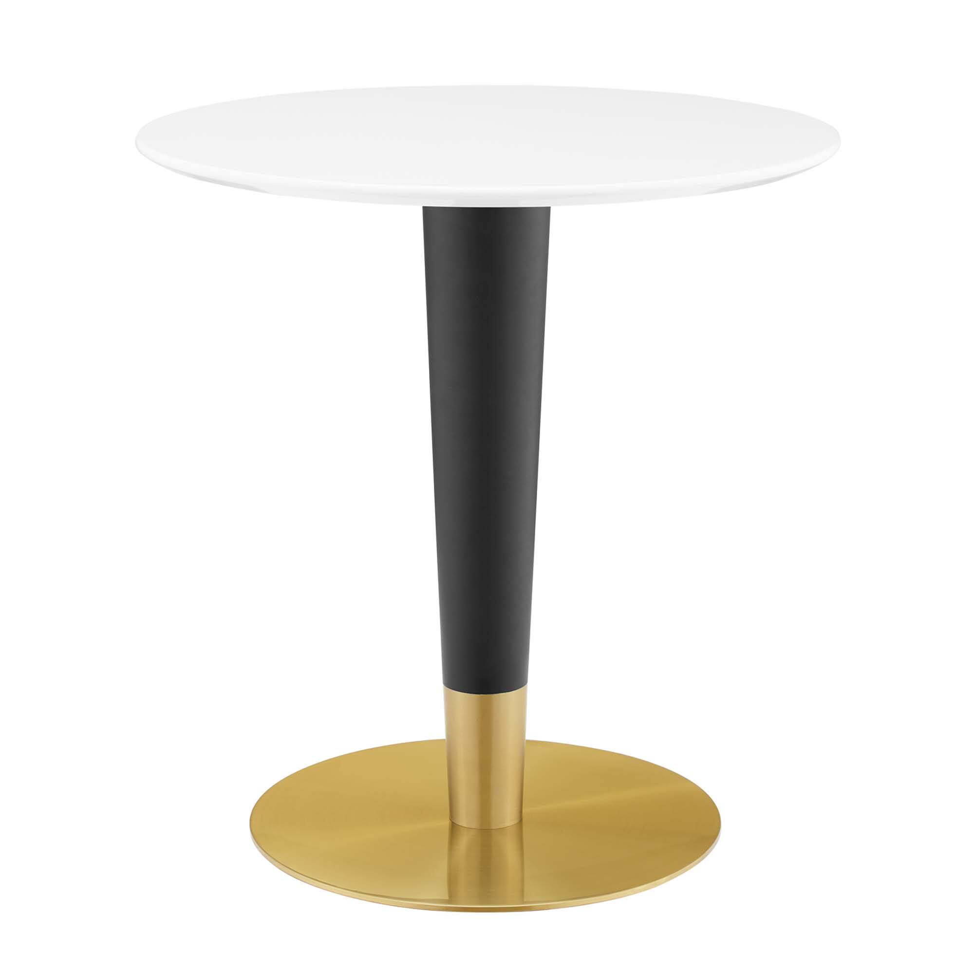 Angle. Modway - Zinque 28" Dining Table by Modway - Gold White.