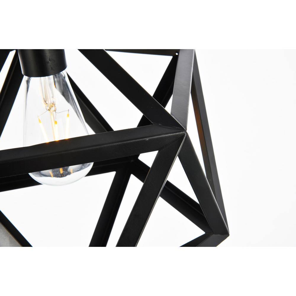 Left. Living District - Jago Collection Pendant D16.0 H30.4 Lt:3 Black Finish - Black.