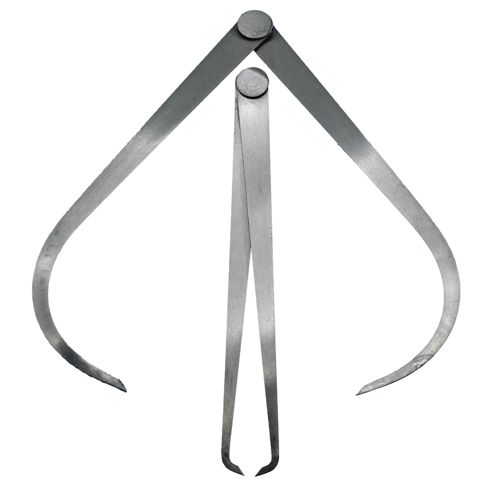 Alt View 5. Dapper Styles - Pair Of Metal Inside Outside Caliper Tools - Bent-leg And Straight-leg Design For Accurate Measurements Pot... - 12 inch.