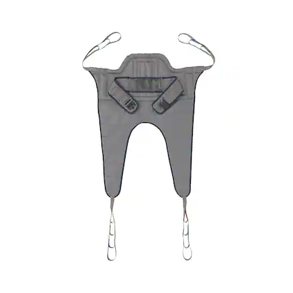 Front. Invacare - Premier Transfer Stand Assist Sling for Patient Lift (Small, 450 lb Capacity, Polyester Fabric) - Gray.