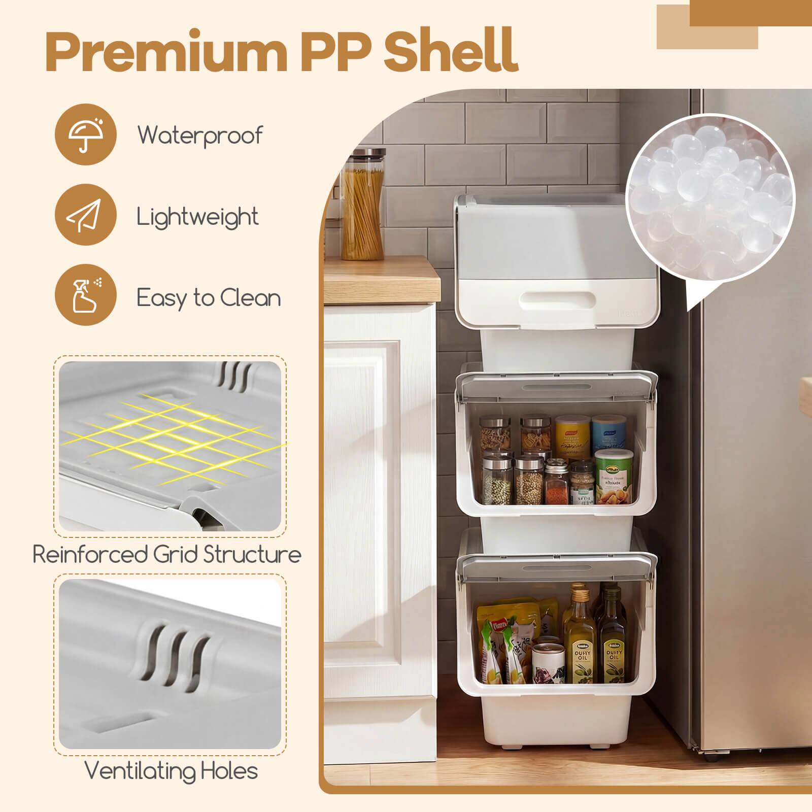 Premium PP Shell  
Waterproof  
Lightweight  
Easy to Clean  
Reinforced Grid Structure  
Ventilating Holes