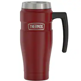 Thermos - 16-Ounce Stainless King Vacuum-Insulated Stainless Steel Travel Mug - Matte Red
