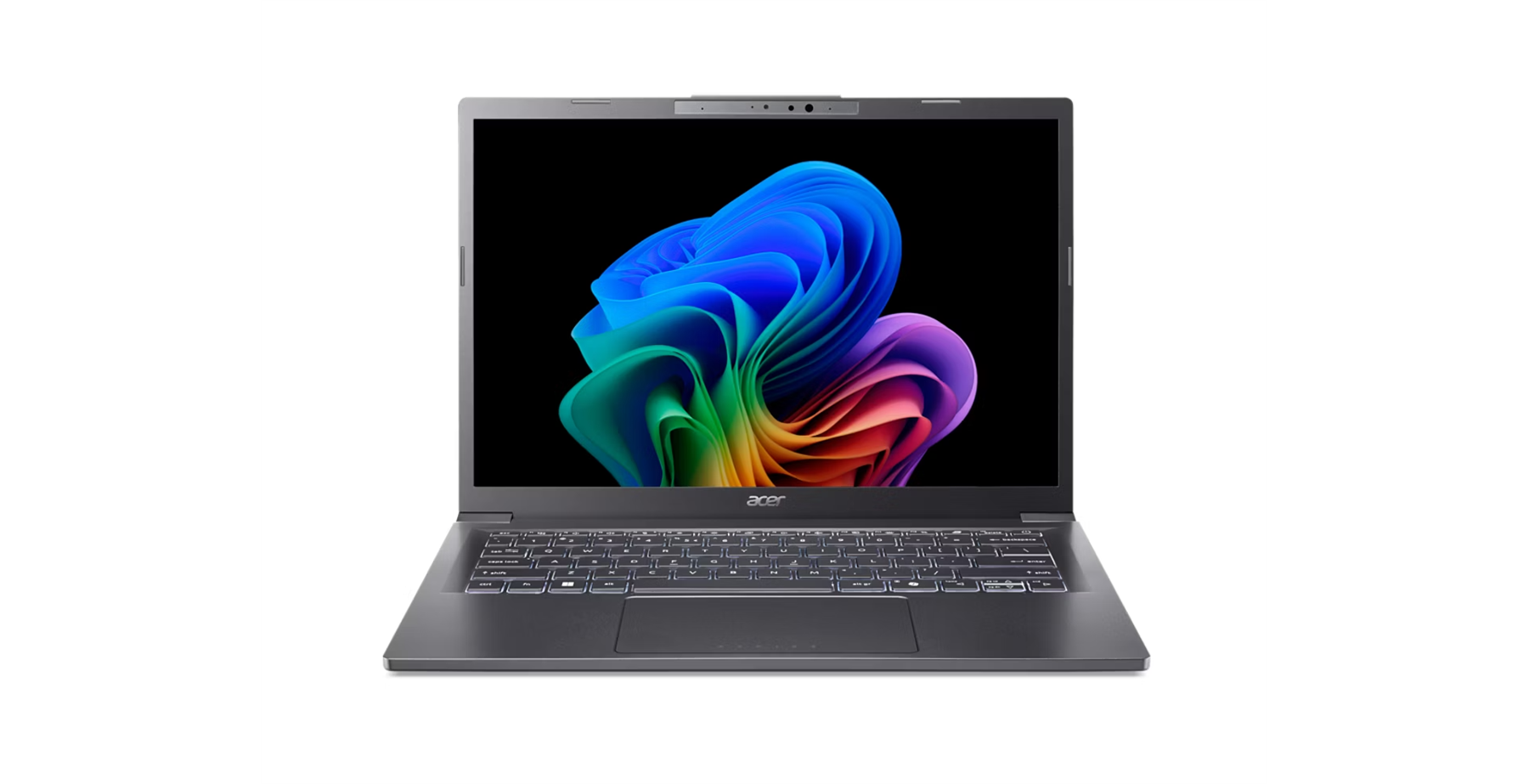 Back. Acer - Acer Aspire 14" WUXGA Touchscreen AI Copilot+ PC Ultra 5-226V 16GB RAM 512GB SSD Steel Gray - Gray.