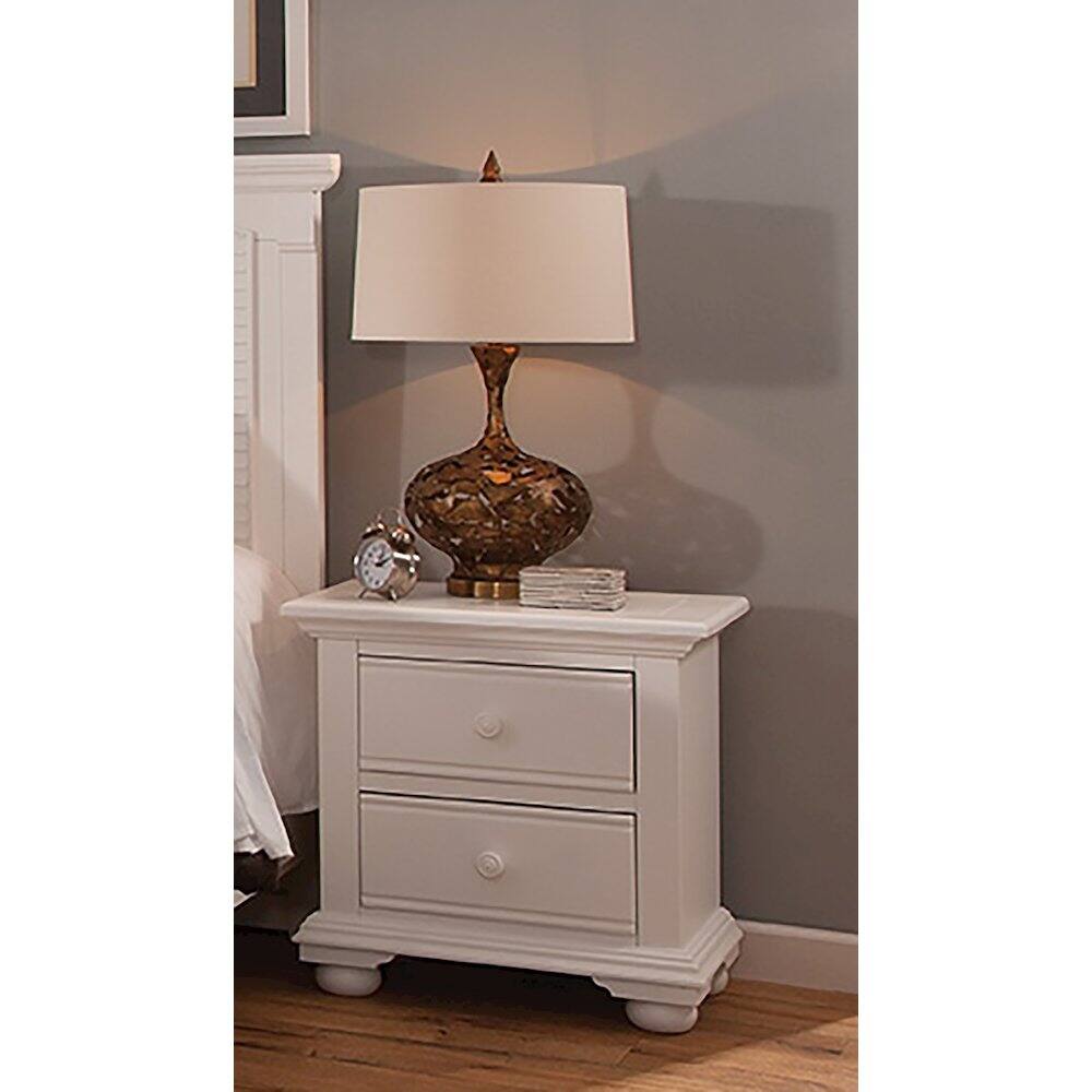 Alt View 5. American Woodcrafters - Cottage Traditions 2-Drawer Nightstand - White Cottage - White.