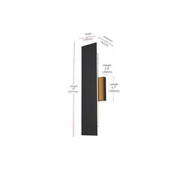 Elegant Lighting - Waylen 4.5 x 18 inch Outdoor Wall Sconce - Black