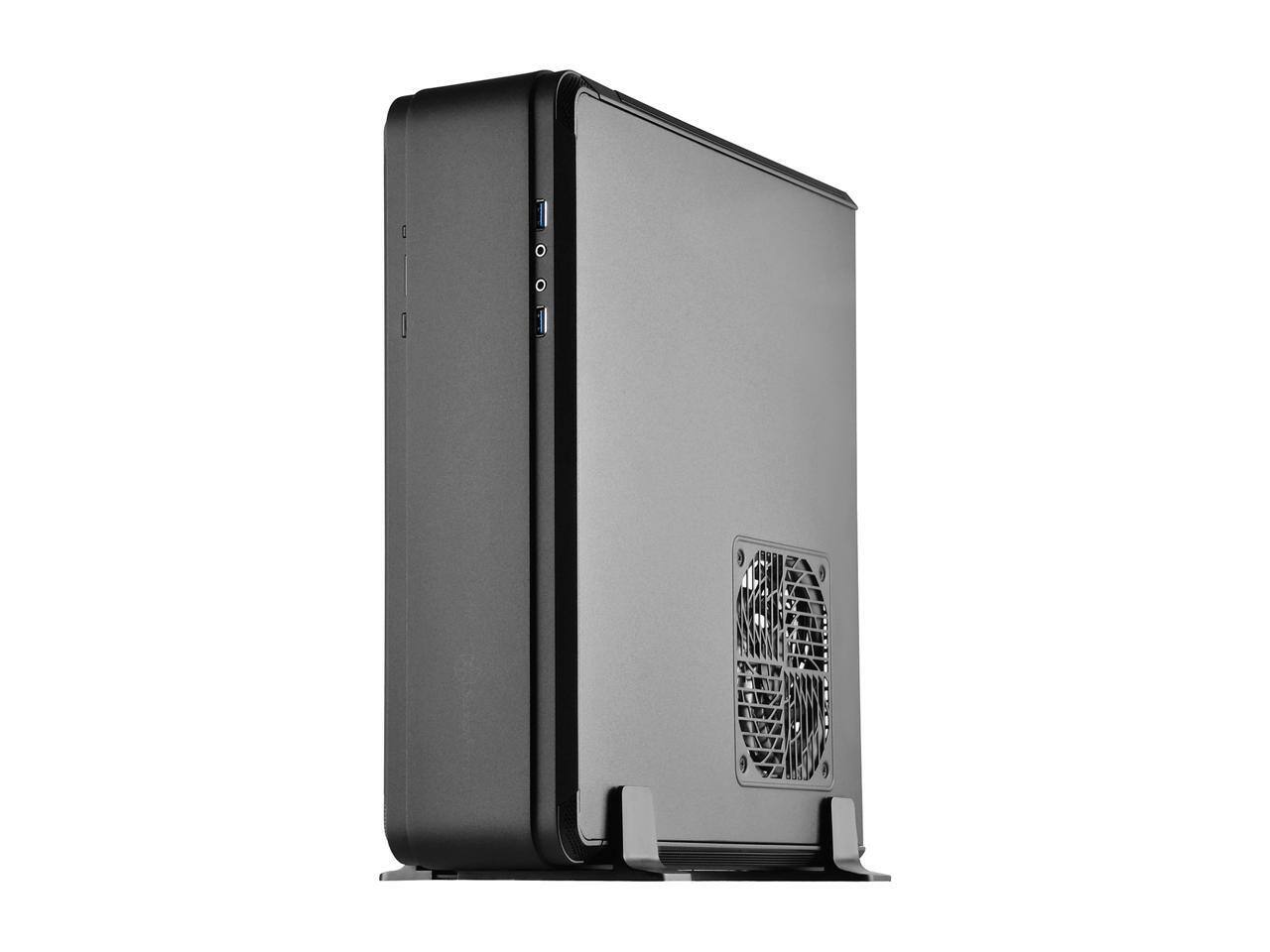 Alt View 1. SilverStone - SilverStone Fortress Series SST-FTZ01B-E Black Aluminum unibody frame, steel chassis Mini-ITX Computer Case - Black.