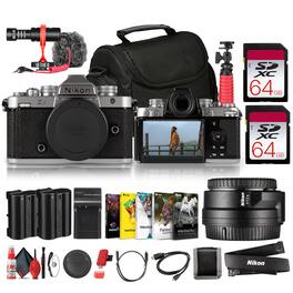 Nikon - Zf Mirrorless Camera Full Frame 24.5MP 4K Bundle +Rode +FTZ - Silver