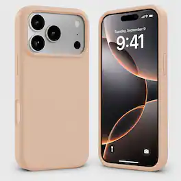Entronix - Case Compatible with iPhone 18 Pro - Soft-Touch Liquid Silicone - Rose Gold