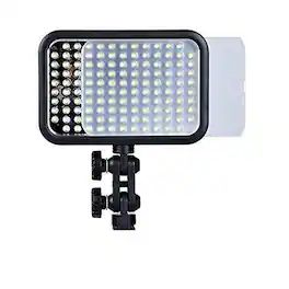 Godox - LED126 Hot Shoe Professional LED Video Light for DSLR Cameras & Camcorders, 5500K-6500K Color Temperature
