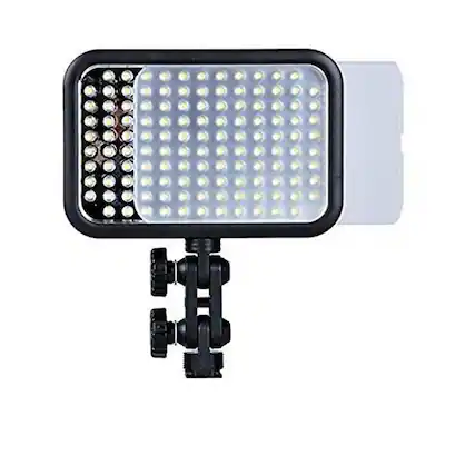 Front. Godox - Godox LED126 Hot Shoe Professional LED Video Light for DSLR Cameras & Camcorders, 5500K-6500K Color Temperature.