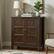 Front. Simpli Home - Burlington 30 inch Wide Solid Wood Low Storage Cabinet - Mahogany Brown.
