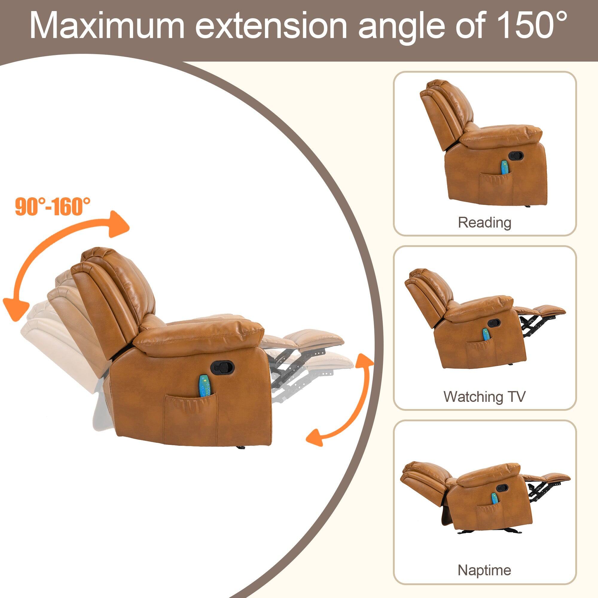 Maximum extension angle of 150° 90-160° Reading Watching TV Naptime
