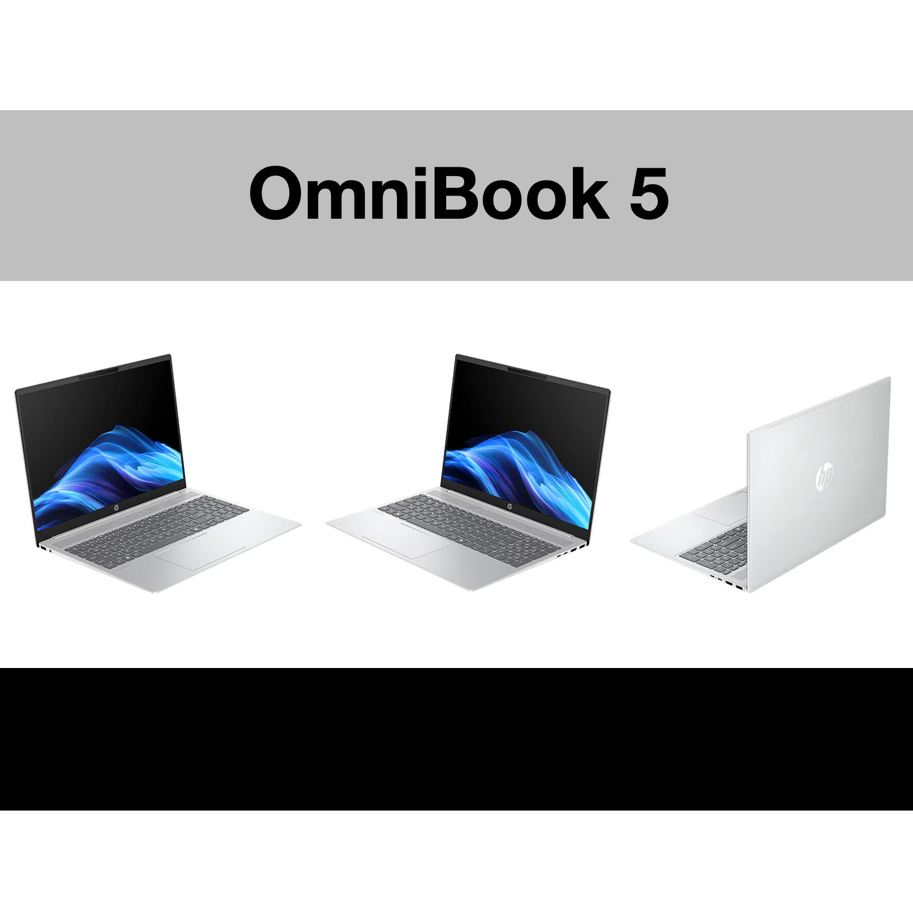 Alt View 1. HP - OmniBook 5 Laptop 16.0 WUXGA Display (Ultra 7-255U, 16GB, 1TB SSD, Win 11 Pro) w/Dockztorm Wireless Mouse - Glacier Silver.