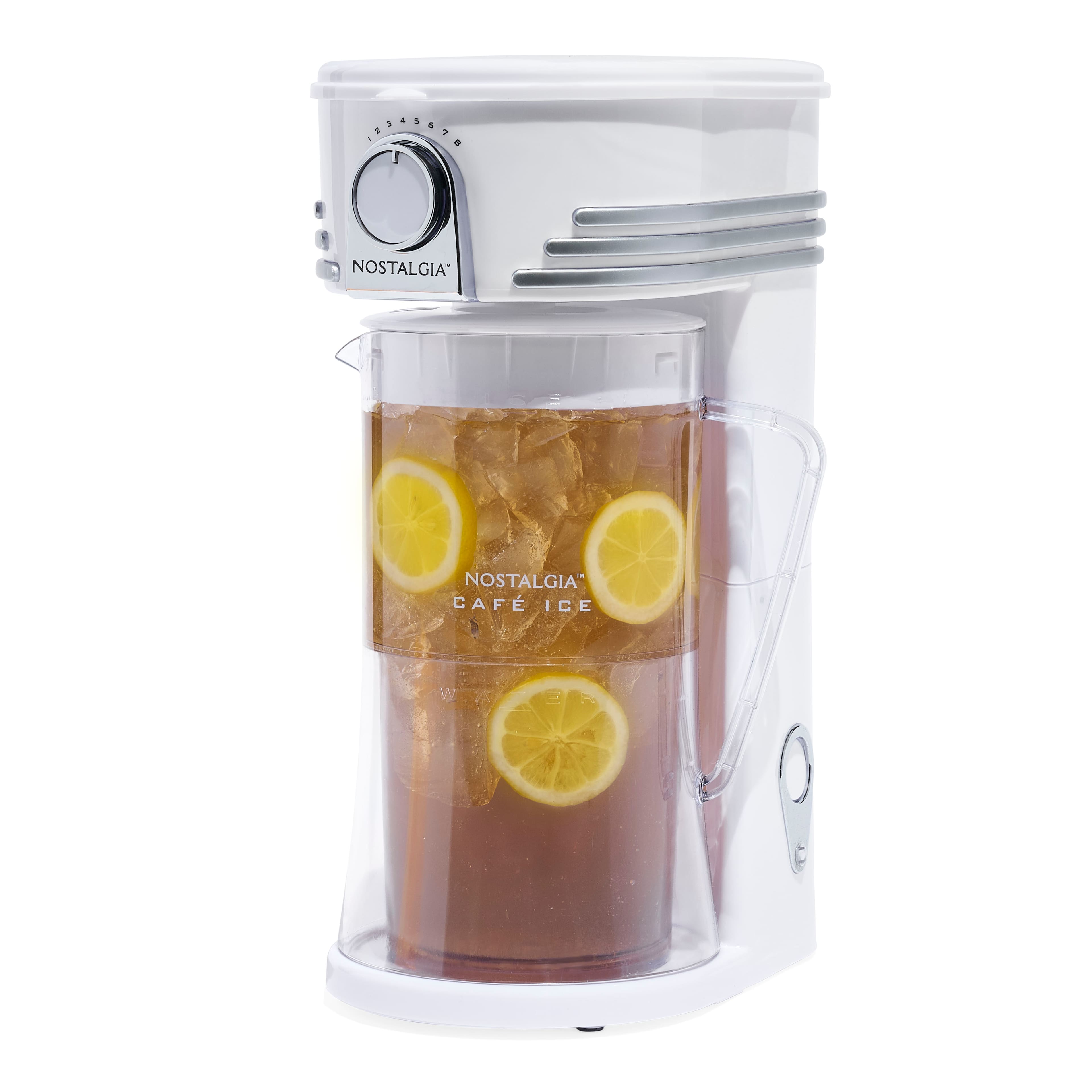 HomeCraft - Café' Ice 3-qt. Iced Coffee and Tea Brewing System with Plastic Pitcher - White