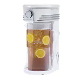 HomeCraft - Café' Ice 3-qt. Iced Coffee and Tea Brewing System with Plastic Pitcher - White