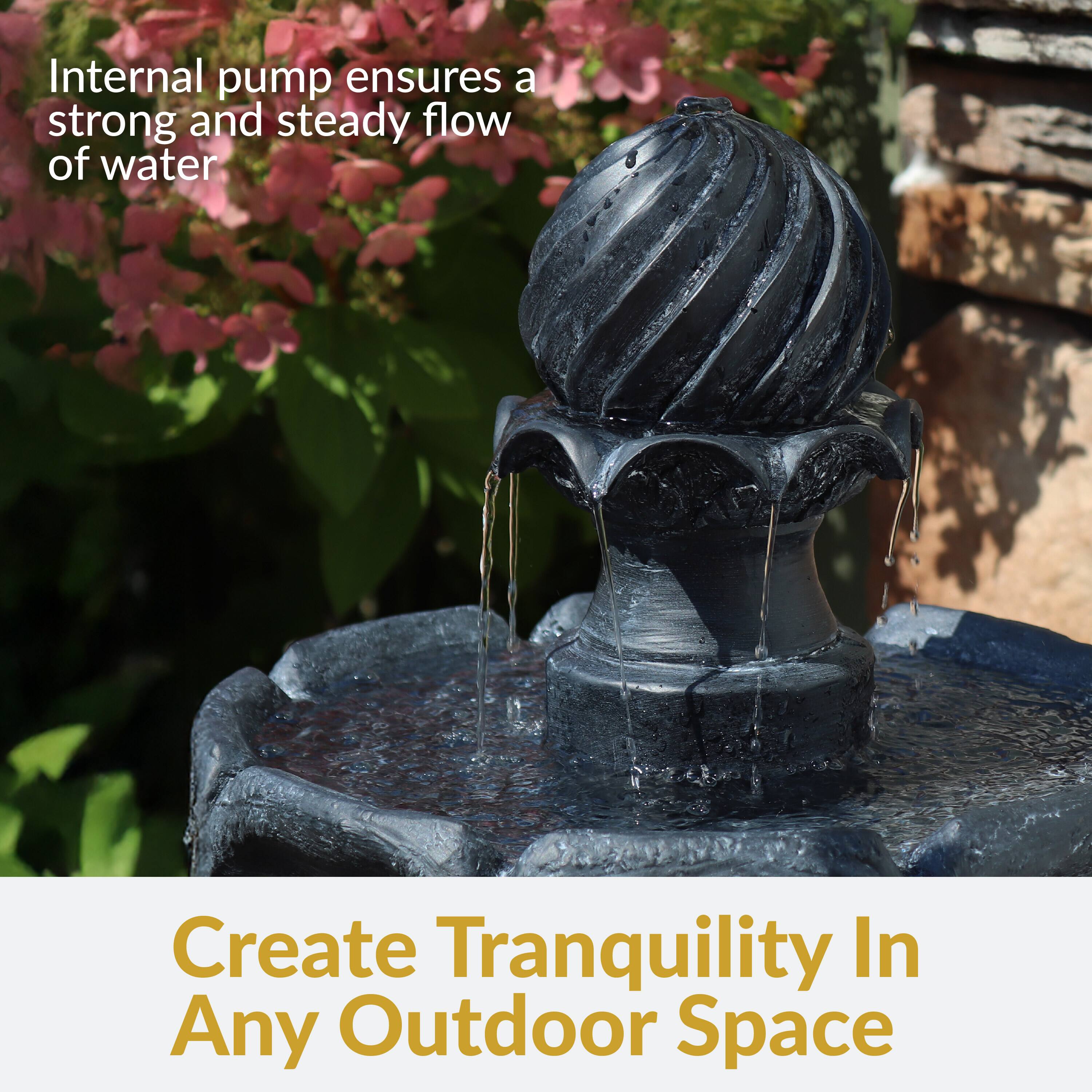 Internal pump ensures a strong and steady flow of water

Create Tranquility In Any Outdoor Space