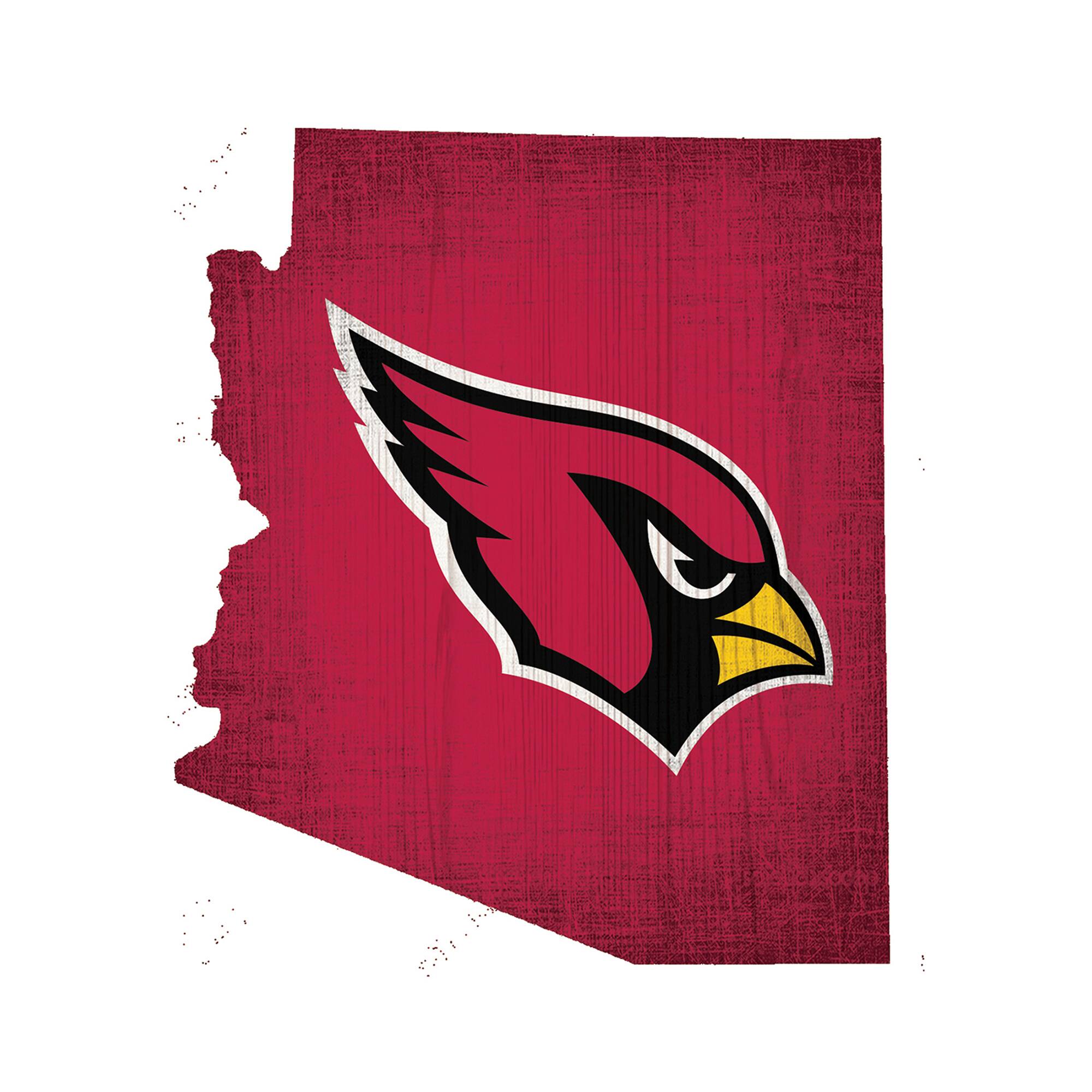 Arizona Cardinals 12" Logo State Sign