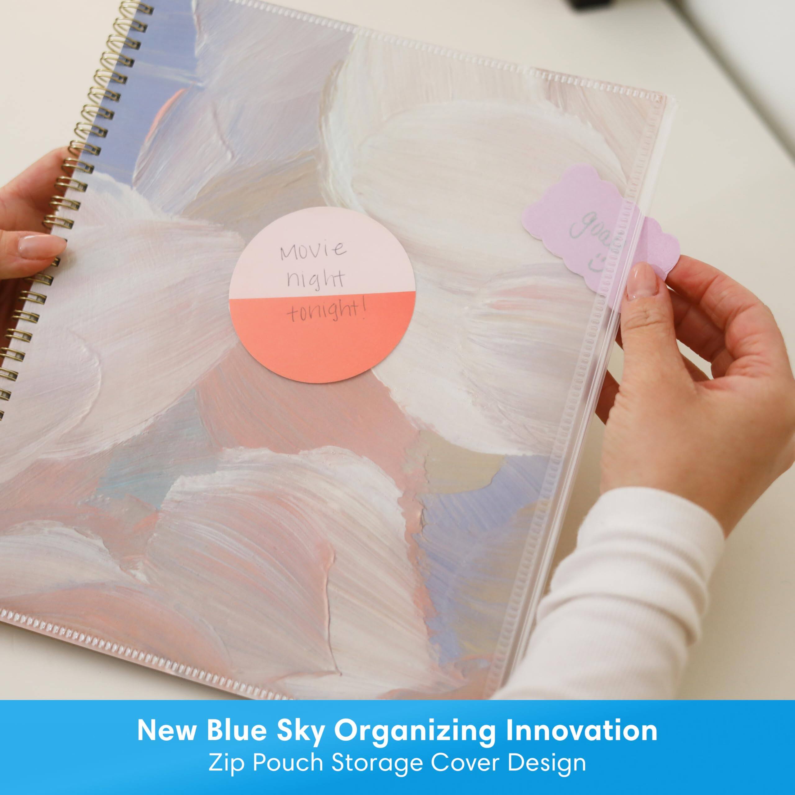 Movie night tonight!  
goa?  
New Blue Sky Organizing Innovation Zip Pouch Storage Cover Design