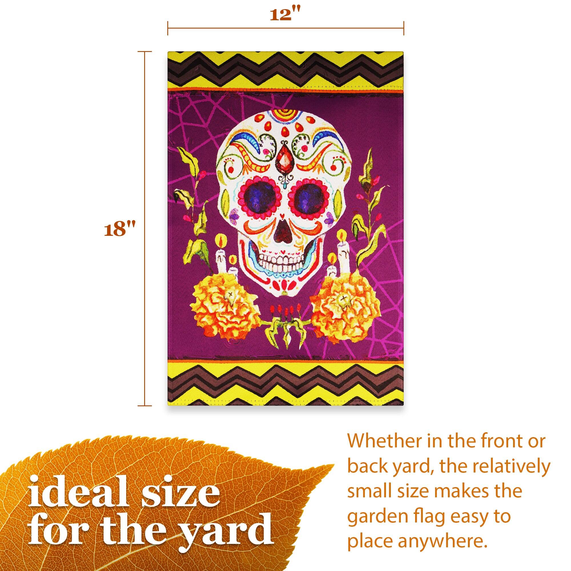 12" x 18" ideal size for the yard  
Whether in the front or back yard, the relatively small size makes the garden flag easy to place anywhere.
