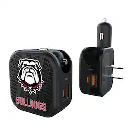 Keyscaper - Georgia Bulldogs Dual Port USB Car & Home Charger - Multicolor